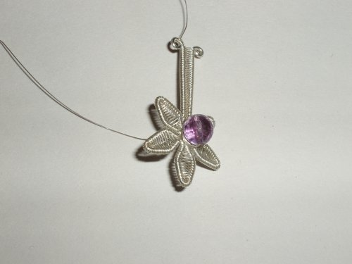 Abby Hook's Woven Wire Lotus Flower Pendant - , Wire Weaving, Weaving, Wire Weaving, Weaving Wire, make the bail